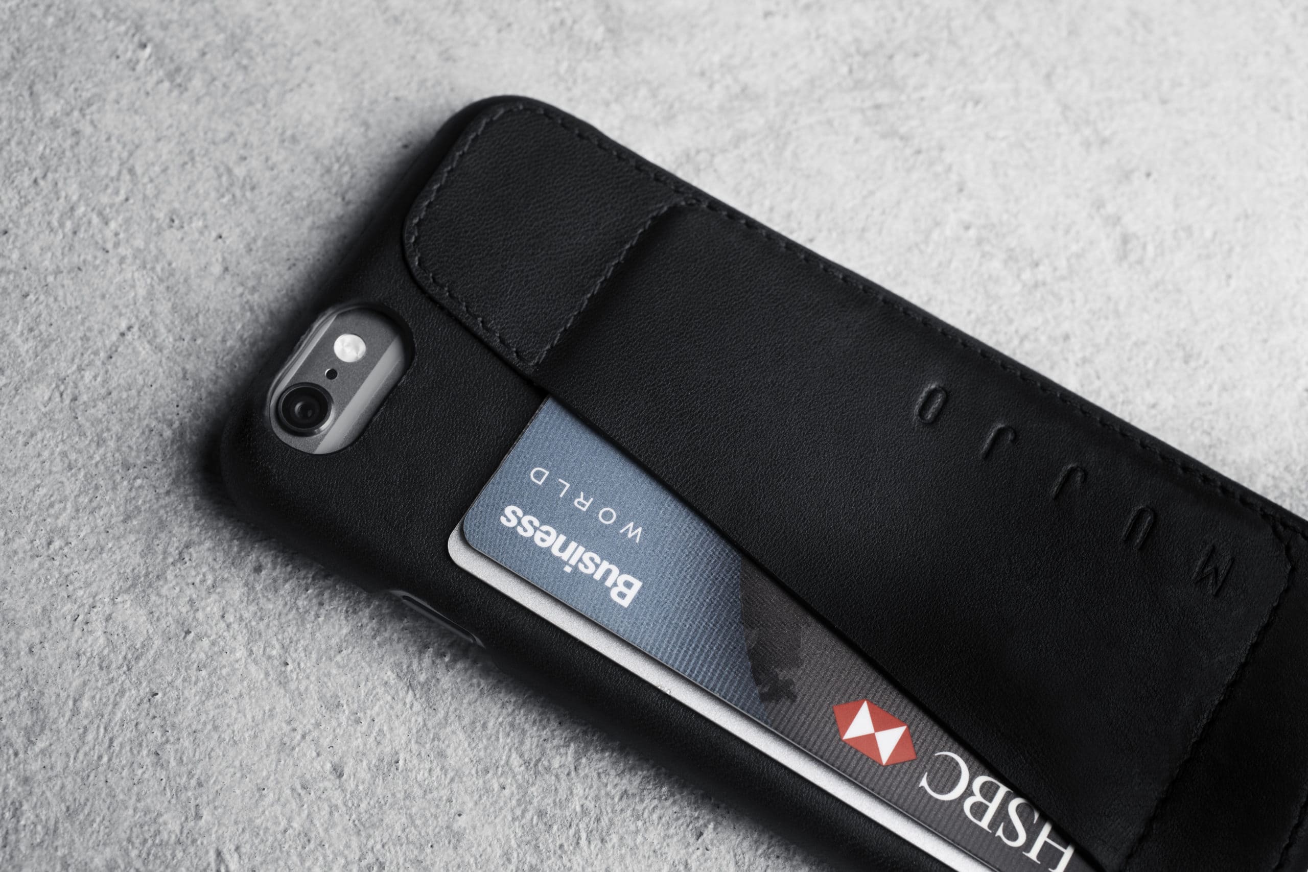Leather Wallet Case 80° for iPhone 6 Black Lifestyle 501