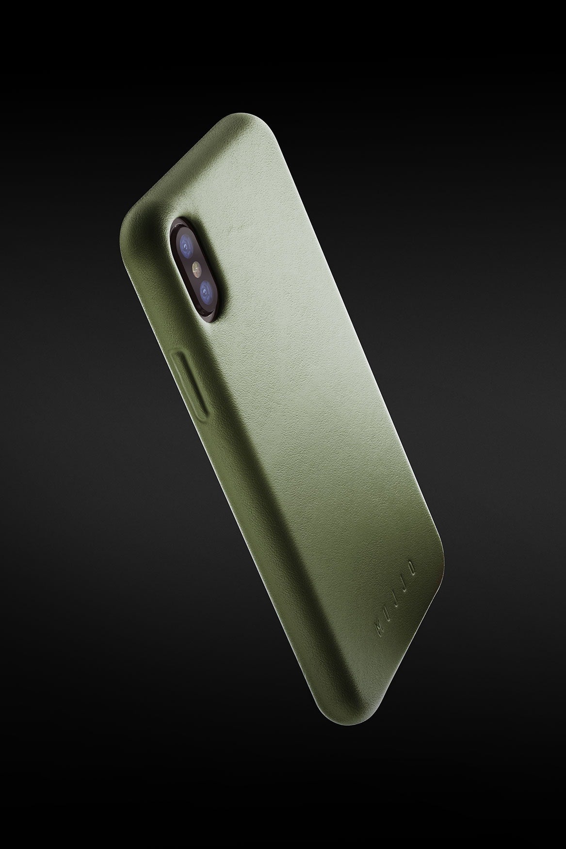 Full leather case for iPhone X Olive 05