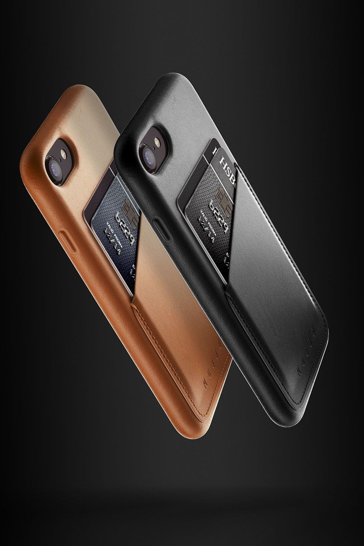 Full leather wallet case for iPhone 8 Black Line up 04