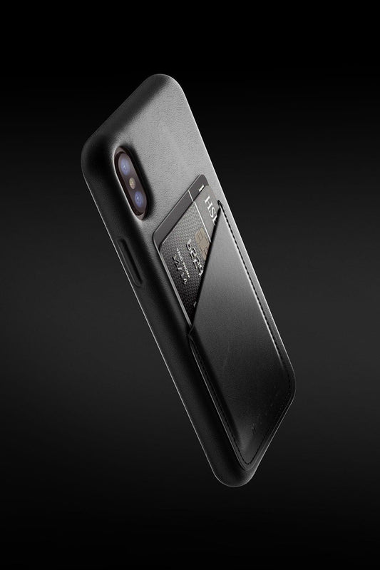 Full leather wallet case for iPhone X Black 08 1