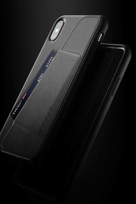 Full leather wallet case for iPhone Xs Black 08