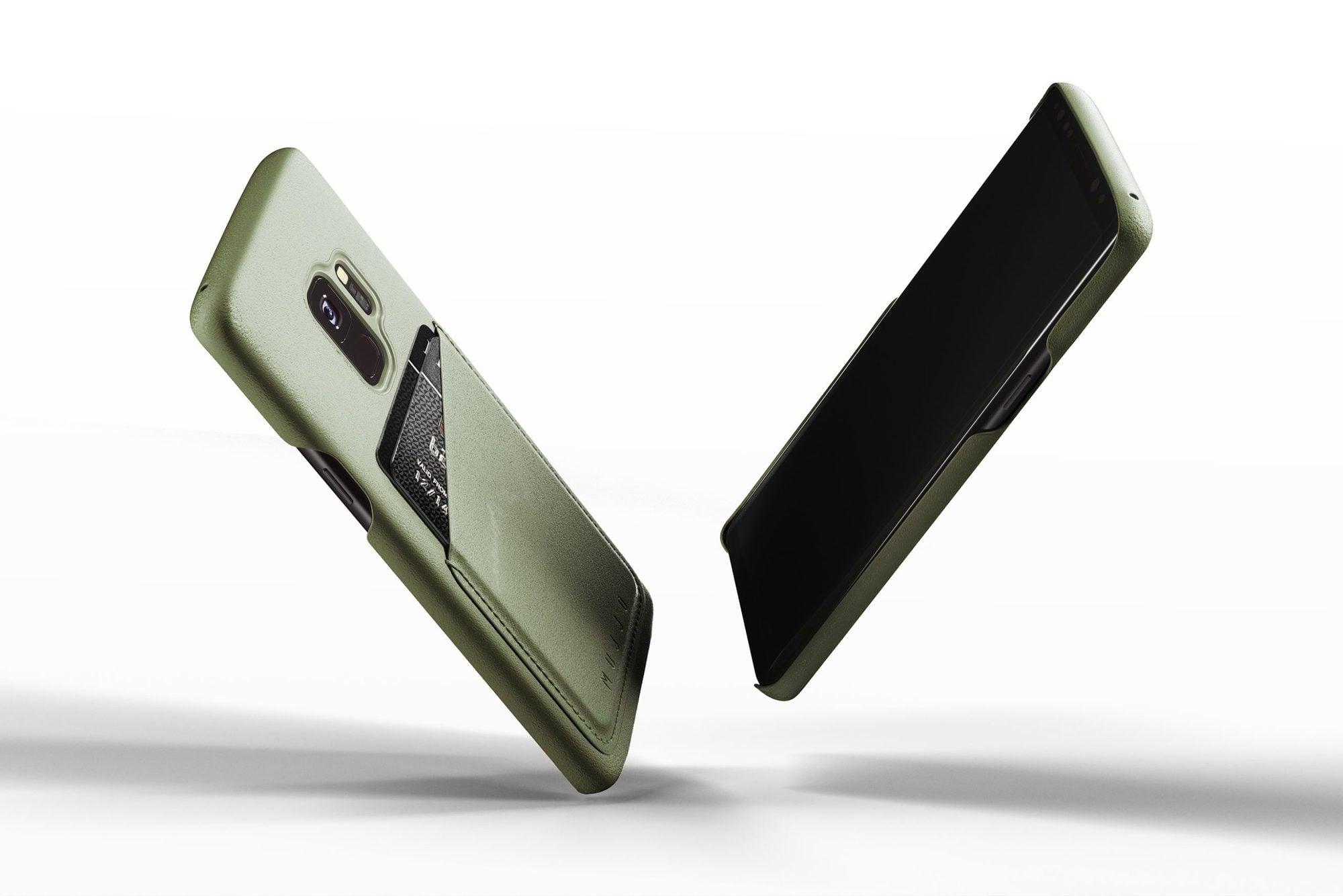 Header Full leather wallet case for Galaxy S9 Olive 03