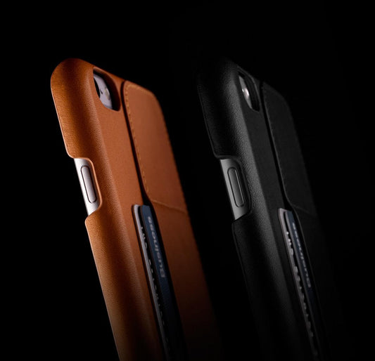 Leather Wallet Case 80° for iPhone 6 Plus Tan and Black