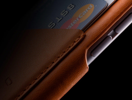 Sneak Peek Leather Wallet Case for iPhone 6 Tan