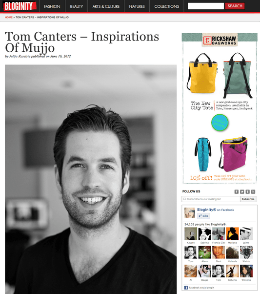 blognity interview mujjo