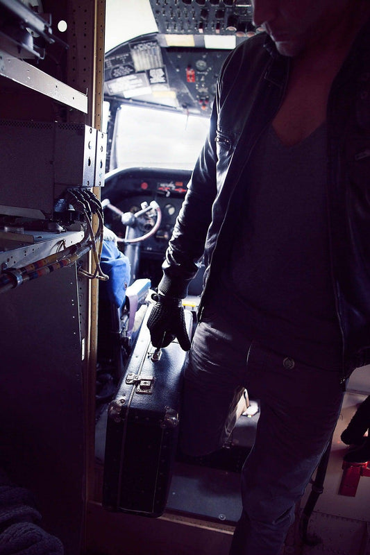 leather crochet gloves DC4 001