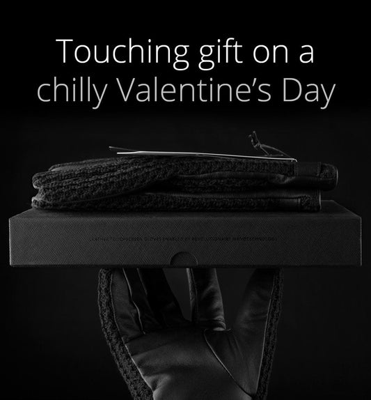 touching gift on a chilly valentines day