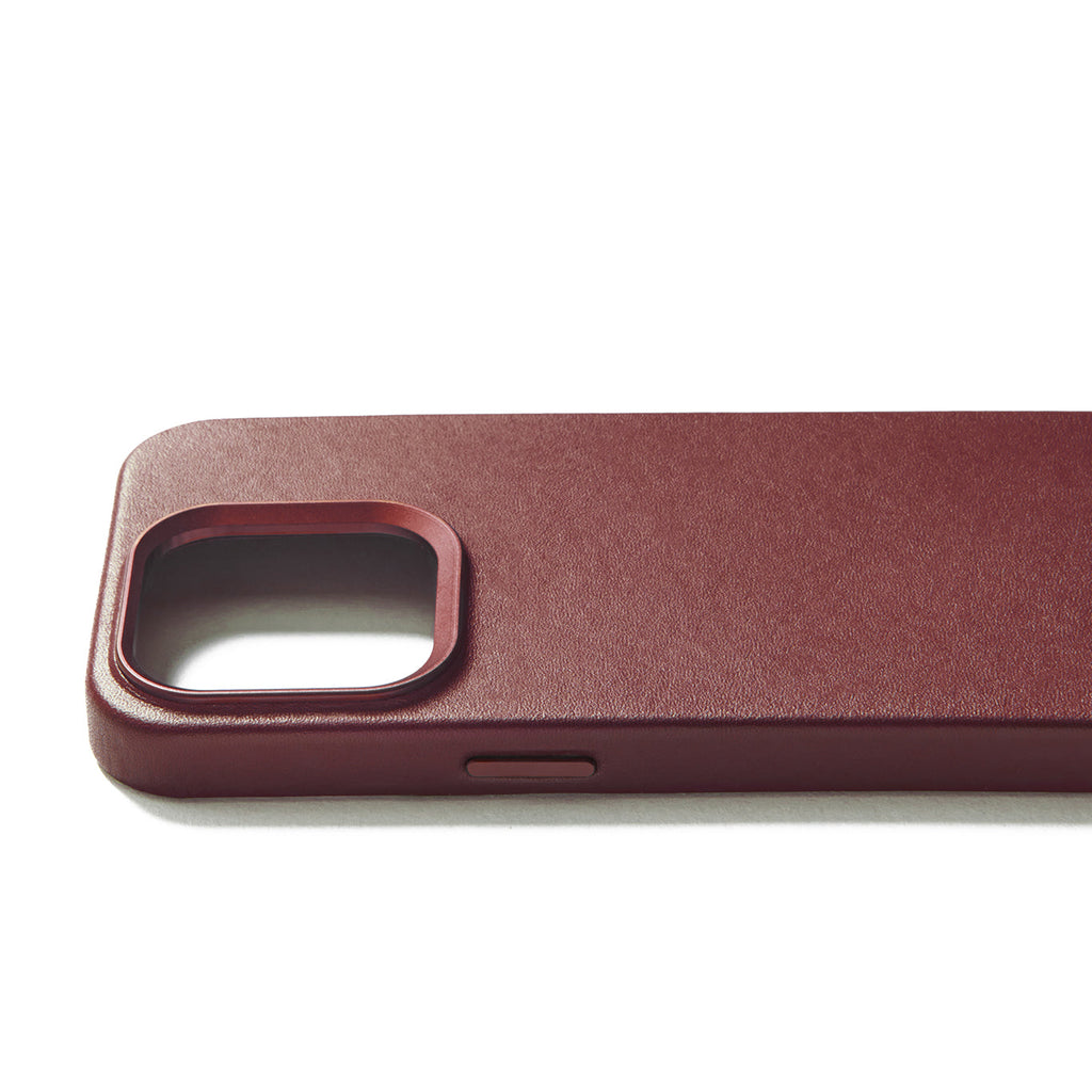 Full Leather Case for iPhone 15 Pro - Burgundy