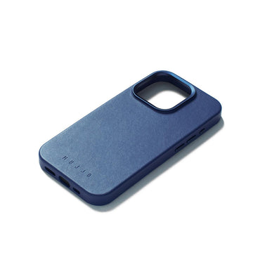 Mujjo Full Leather Case for iPhone 15 Pro, Monaco Blue