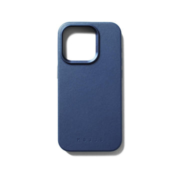 Mujjo Full Leather Case for iPhone 15 Pro, Monaco Blue