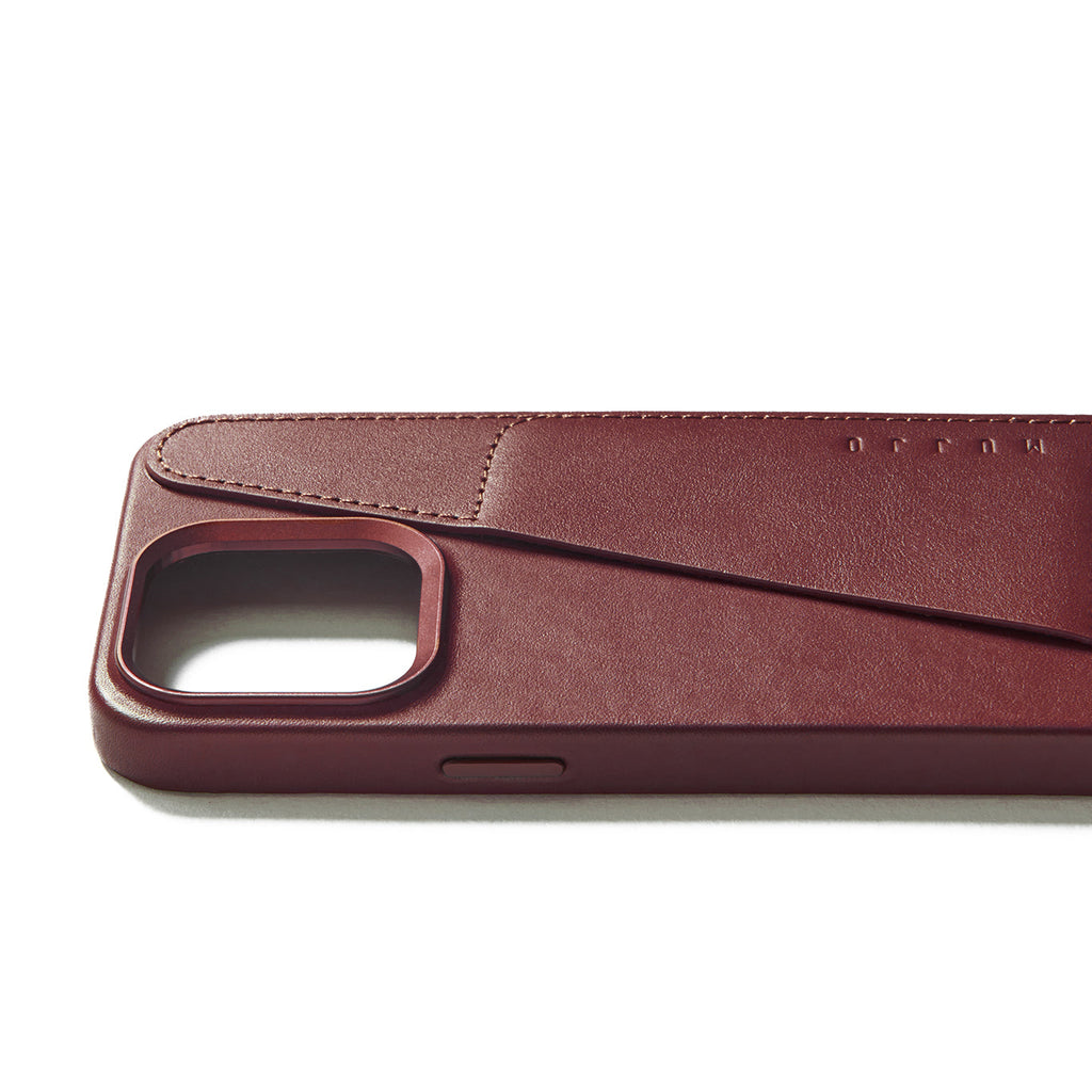 Full Leather WALLET CASE for iPhone 15 Pro Max - Burgundy
