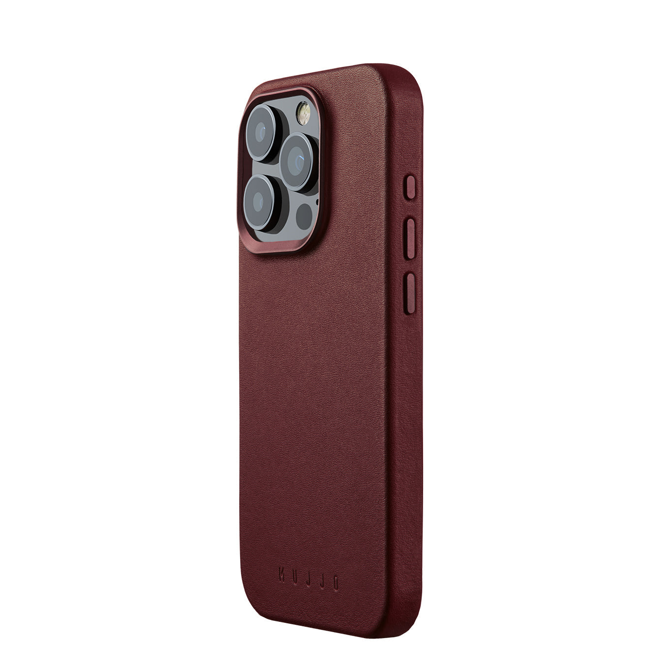 Immagine del prodotto Mujjo - Cover in pelle per la gamma iPhone 15 - Burgundy