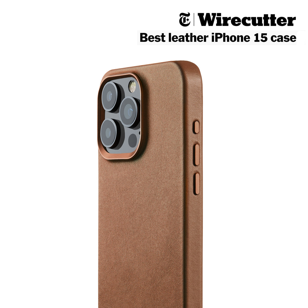 Full Leather Case for iPhone 15 Pro Max - Dark Tan