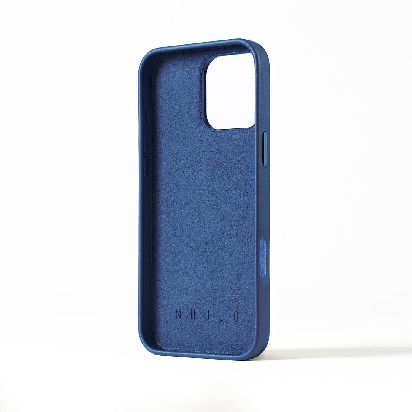 Full Leather Case for iPhone 16 Pro Max, Monaco Blue