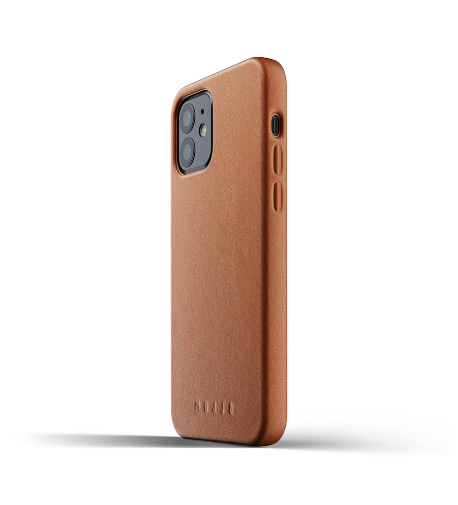 Mujjo Full Leather Case for iPhone 12 Pro, Tan