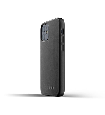 Mujjo Full Leather Case for iPhone 12 mini, Black