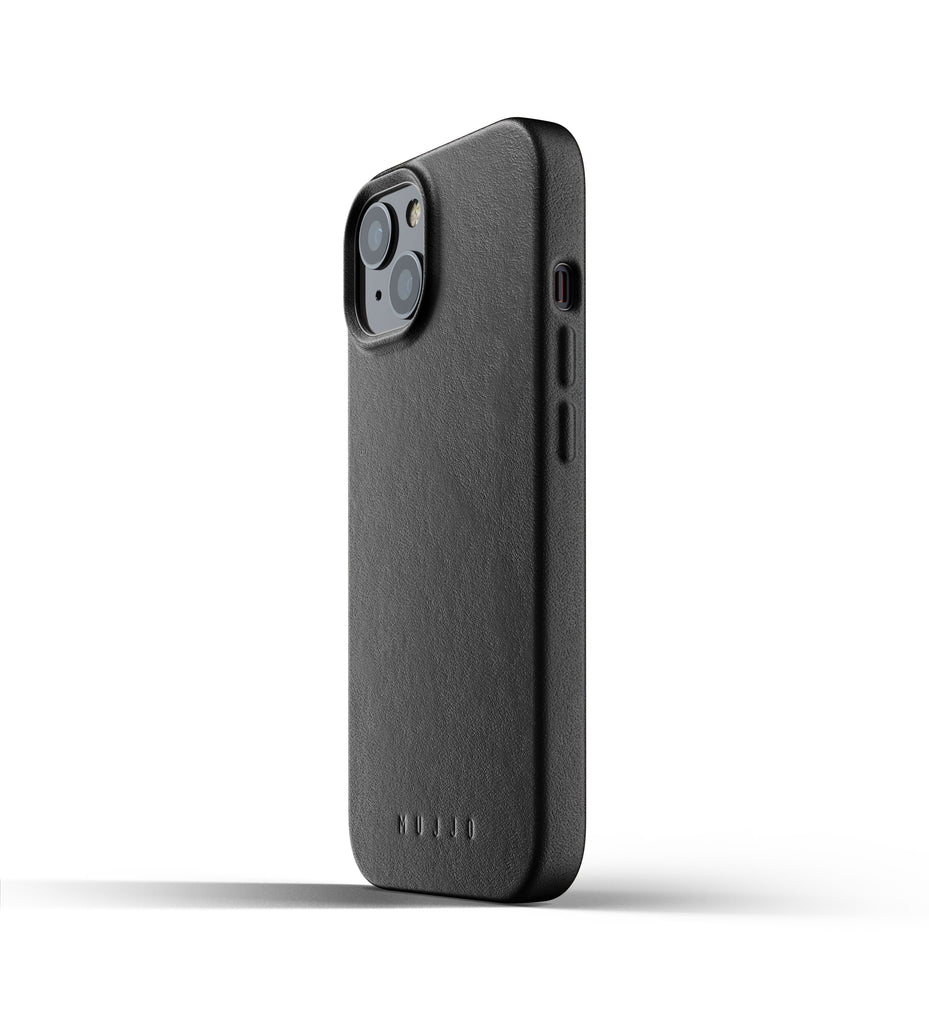 Mujjo Full Leather Case for iPhone 13, Black