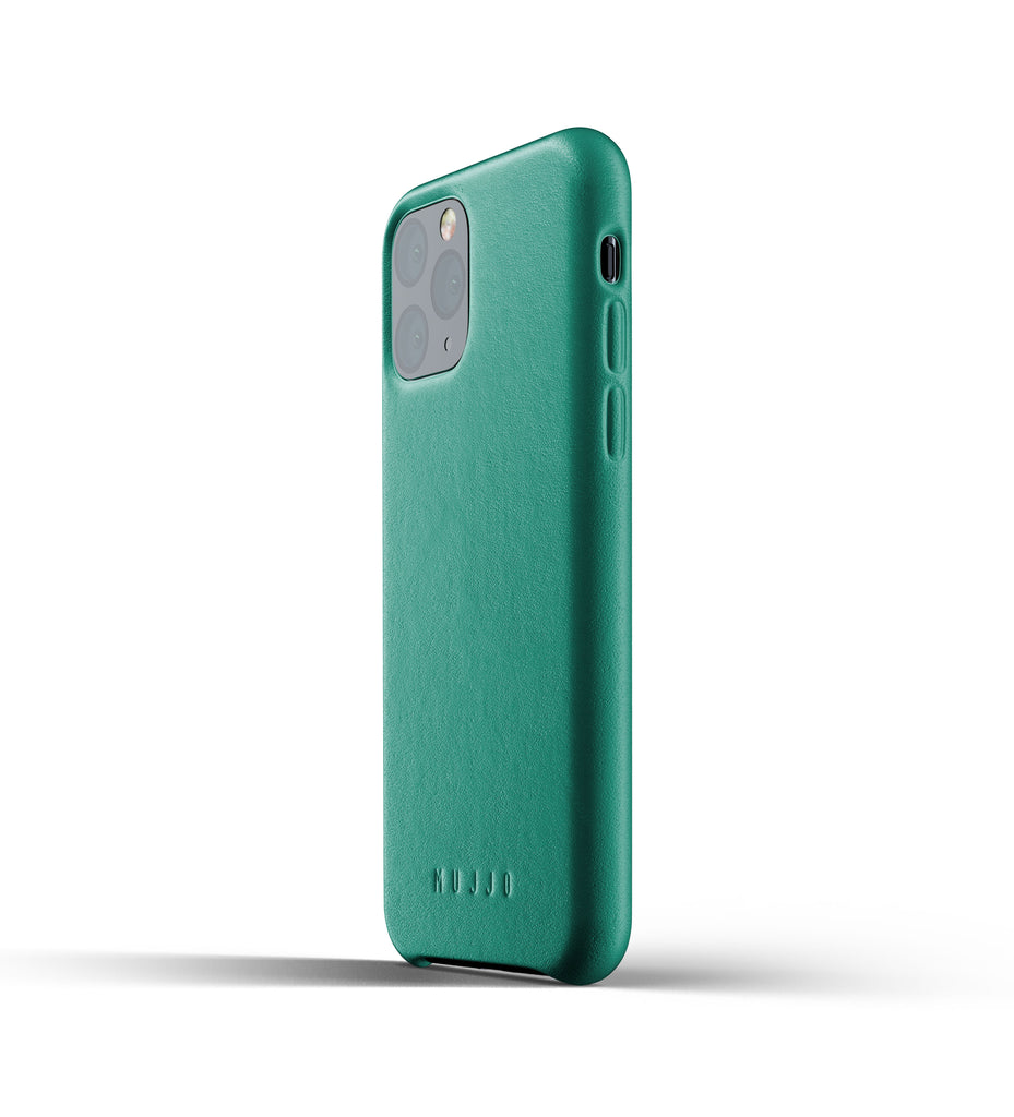 Mujjo Full Leather Case for iPhone 11 Pro Max, Monaco Blue
