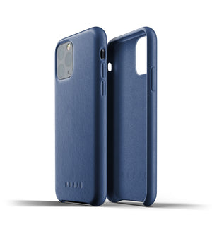 Mujjo Full Leather Case for iPhone 11 Pro, Monaco Blue