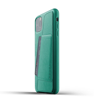 Mujjo Full Leather Wallet Case for iPhone 11 Pro Max, Alpine Green