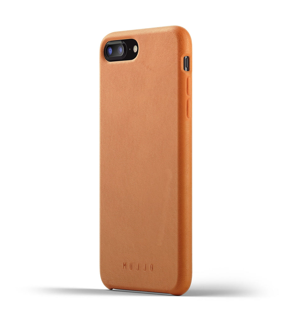 Mujjo Full Leather Case for iPhone 8 Plus / iPhone 7 Plus, Tan