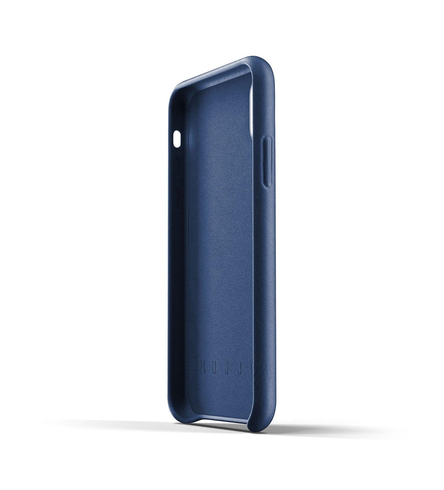 Mujjo Full Leather Case for iPhone XS, Monaco Blue