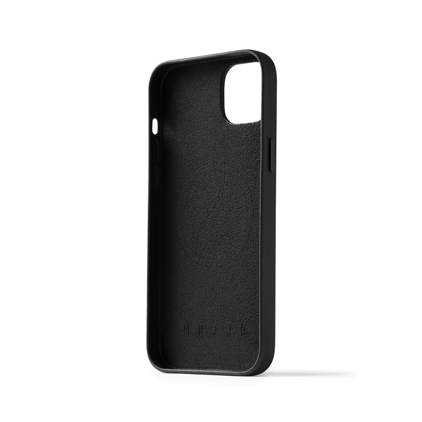 Mujjo Full Leather Wallet Case for iPhone 14 Plus, Black