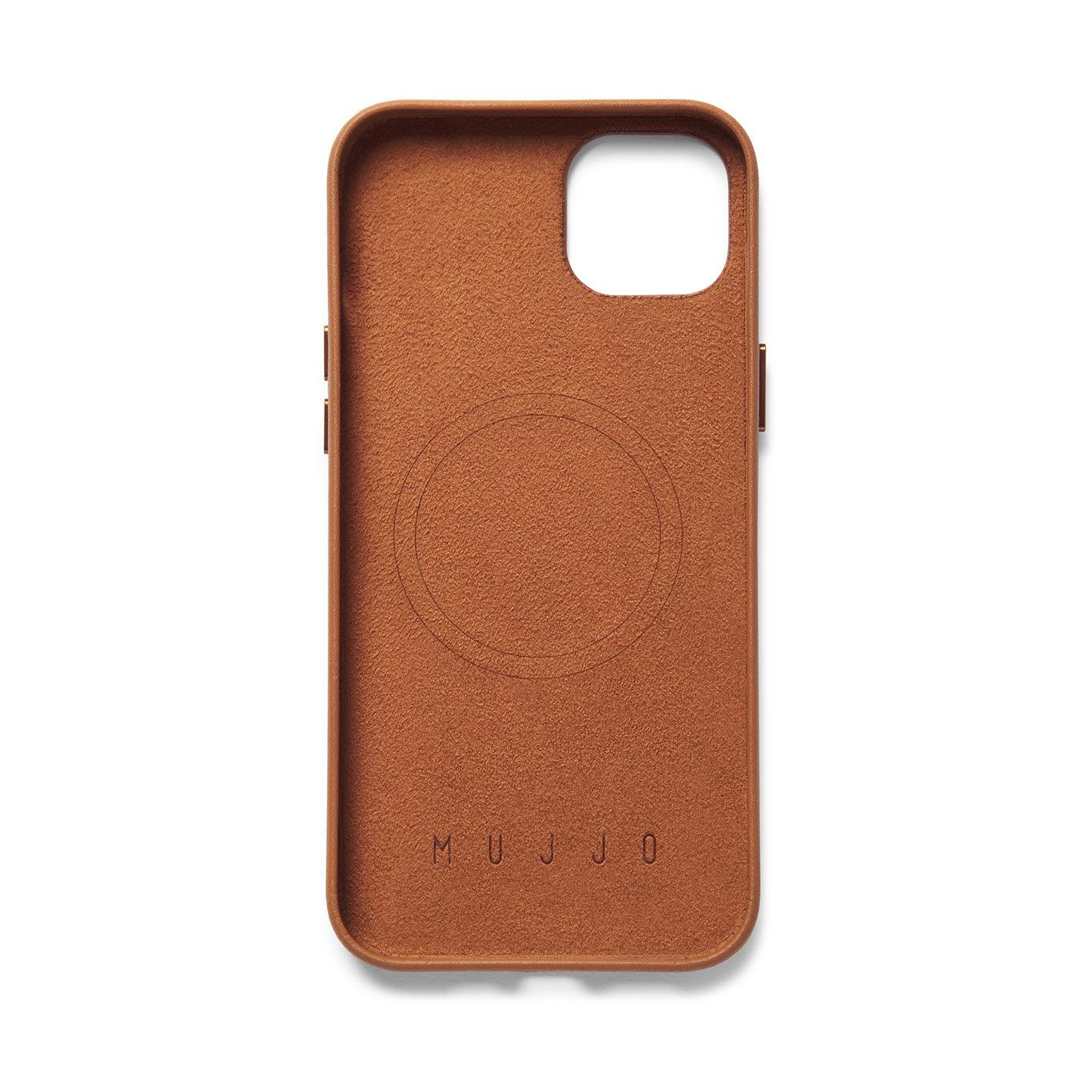 Mujjo Full Leather Case for iPhone 14 Plus, Tan