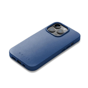 Mujjo Full Leather Case for iPhone 14 Pro, Monaco Blue