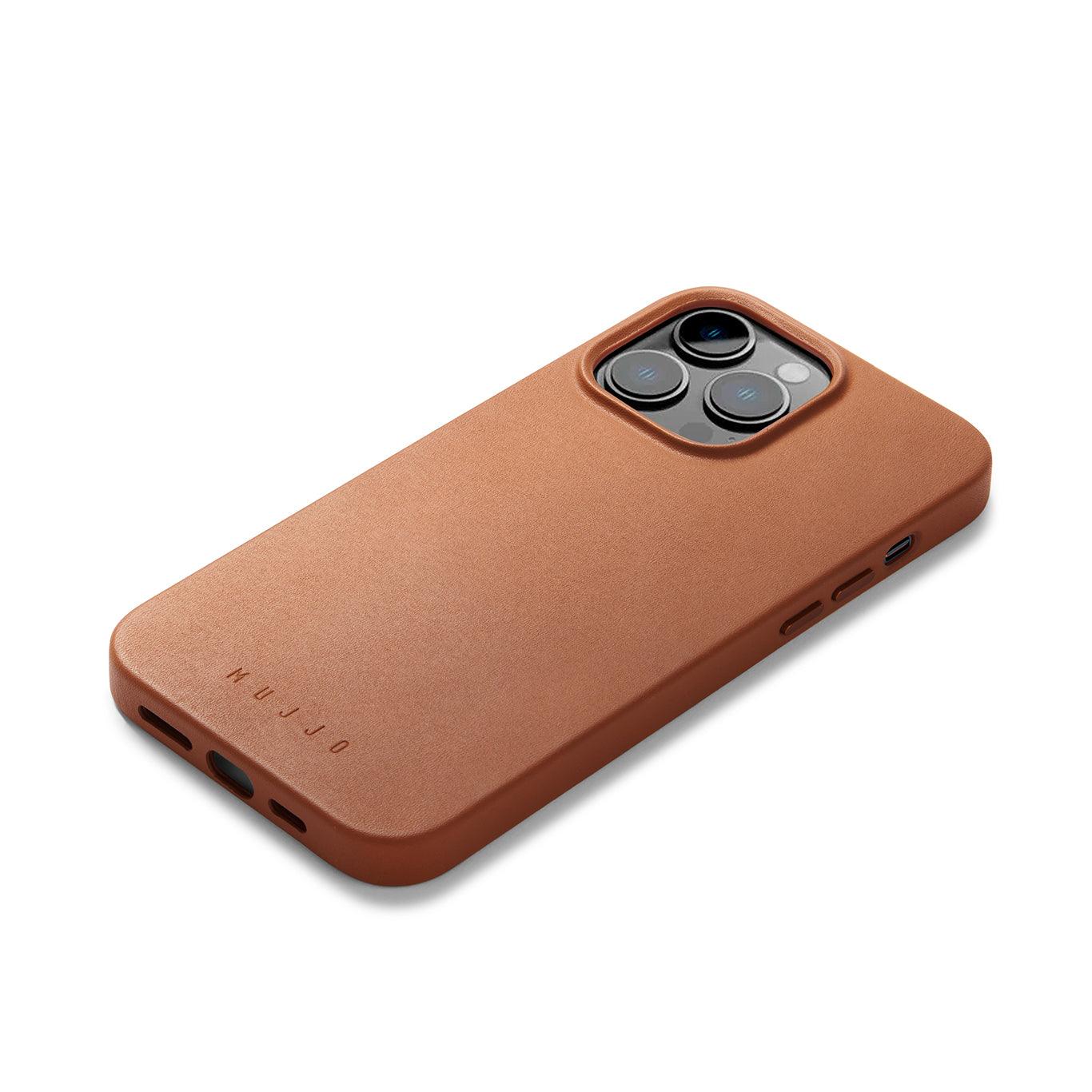 Mujjo Full Leather Case for iPhone 14 Pro Max, Tan