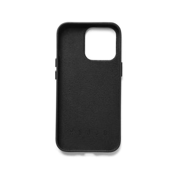 Mujjo Full Leather Wallet Case for iPhone 14 Pro, Black