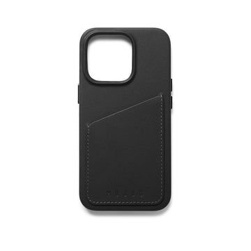 Mujjo Full Leather Wallet Case for iPhone 14 Pro, Black